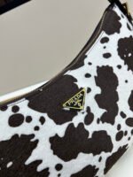 Prada 2579 Cow Print Calfskin Underarm Shoulder Bag - Image 4