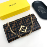 Fendi Logo Old Flower FF Embossed Chain Waistcoat Shoulder Crossbody Bag