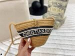 Dior Raffia Mini Bucket Bag - Image 9