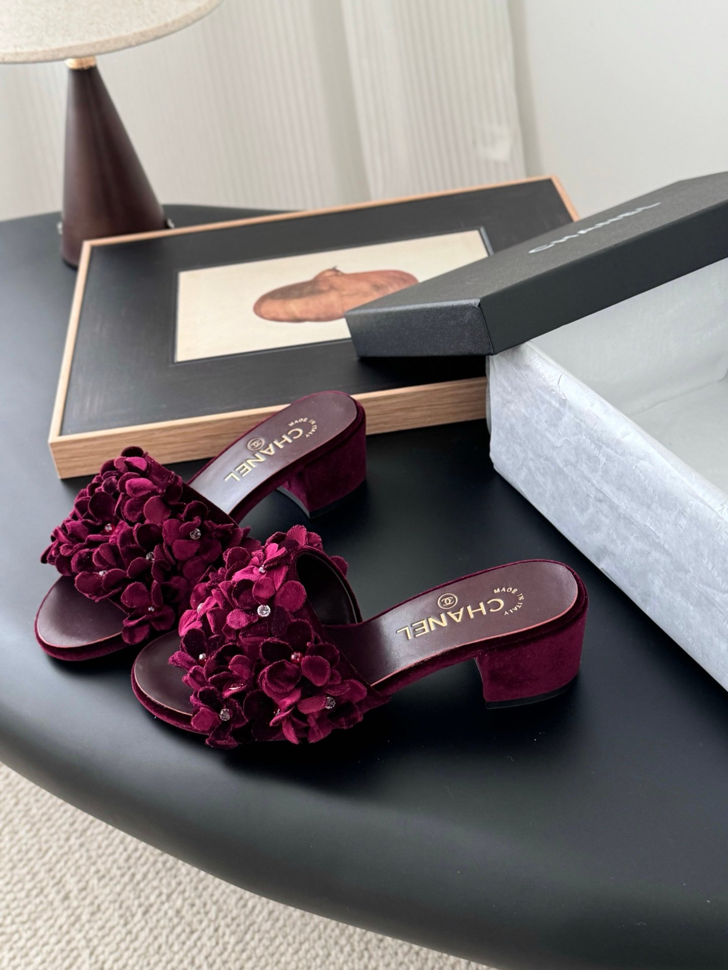 097DD24D-098B-E9D7-DF0F-34FF99447791 Chanel Slipper Sandals Heel Shoes - Image 1