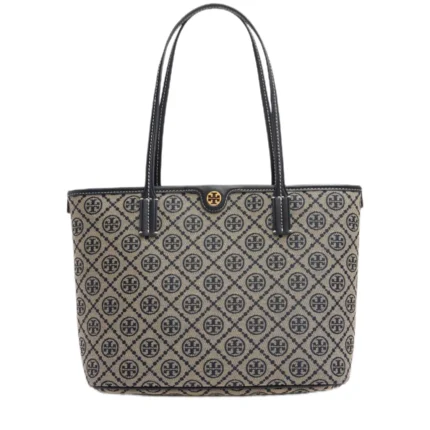 Tory Burch Small T Monogram cotton zip tote bag