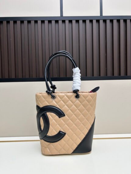CHANEL Cambon 9958 Bold Color Block Tote Bag