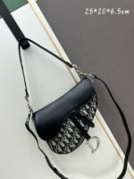 Dior 0446 Silver D-Studs Adjustable Strap Crossbody Bag - Image 3