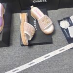 Chanel Chunky Chain Alphabet High Heels Sandals Slippers Shoes - Image 7