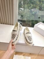 Dior Shoes Chanristian Dior Logo Buckle Flat Loafers Casual Slipper Shoes - Image 6