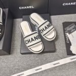 Chanel Chunky Heeled Letter  High Heels Sandals Slippers Shoes