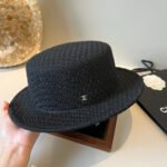 CHANEL Structured Wool Blend Dress Hat - Image 11
