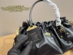 Prada Wrinkled Leather Motorcycle Tote Bag - Image 17