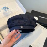 CHANEL Classic Cashmere Blend Beret Hat