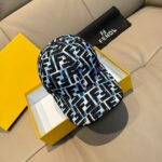 Fendi Baseball Cap - Double F Jacquard Best-Selling Canvas Leather - Image 12