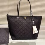 Tory Burch Small T Monogram cotton zip tote bag - Image 5