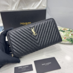 Saint Laurent YSL Caivar  Zipper Long Wallet Purse - Image 5