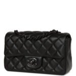Chanel Classic Flag Bag Flap Bag SO Black Lambskin 20CM Shoulder Bag - Image 2
