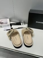 Chanel Embossed Logo Sandals Slipper Shoes - Image 6