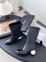 Chanel 25K Ankle Boots - Oversized Pearl Molded Leather Outsole - Image 3