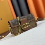 LV M46757 Detachable Leather Chain Crossbody Sling