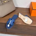 Hermes Oran H Square Heel High Heeled Sandals Slippers Shoes - Image 9