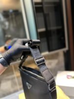 PRADA Waterproof Canvas Crossbody Bag with Gold-plated Buckle - Image 7