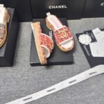 Chanel Chunky Chain Alphabet High Heels Sandals Slippers Shoes - Image 6