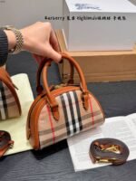 Burberry Highlands Bowling Bag with Equestrian Badge - Image 14