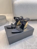 Saint Laurent YSL Pointed Toe Hollow Back Heels Sandals Slipper Shoes - Image 2