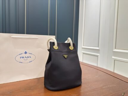 PRADA Galleria Saffiano Leather Bucket Tote Bag