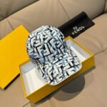 Fendi Baseball Cap - Double F Jacquard Best-Selling Canvas Leather - Image 13