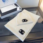 CHANEL Unisex Winter Cashmere Scarf Hat Duo