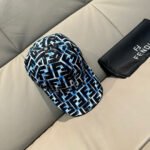Fendi Baseball Cap - Double F Jacquard Best-Selling Canvas Leather - Image 11