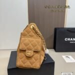 Chanel Suede Drawstring Bucket Hobo Bag - Image 3