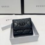 Dior CD Logo Snap Closure Wallet