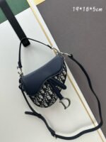 Dior 0446 Silver D-Studs Adjustable Strap Crossbody Bag - Image 2
