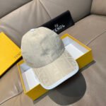 Fendi Baseball Cap - Double F Jacquard Best-Selling Canvas Leather - Image 5
