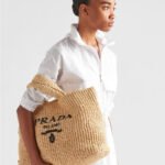 PRADA Crochet Tote Bag Handbag - Image 4