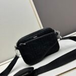 Dior 9020 Black Oblique 3-Piece Saddle Bag