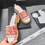 Chanel Chunky Chain Alphabet High Heels Sandals Slippers Shoes - Image 5