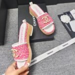 Chanel Chunky Chain Alphabet High Heels Sandals Slippers Shoes - Image 2