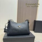 Prada Aimee Hobo Bag 2024 AW New with Enamel Triangle Logo