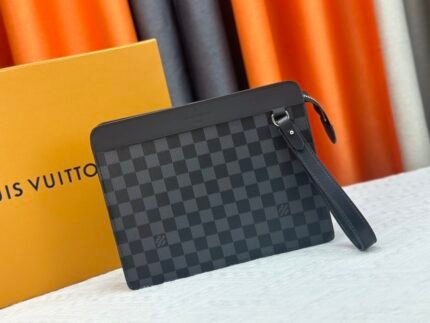 Louis Vuitton Pochette Jour Monogram Eclipse M82080 Clutch Bag Handbag