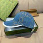 Gucci Baseball Cap - Vertical Striped Webbing Unisex Canvas Leather - Image 15