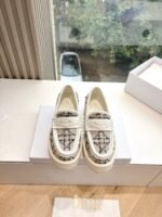 Dior Shoes Chanristian Dior Logo Buckle Flat Loafers Casual Slipper Shoes - Image 5