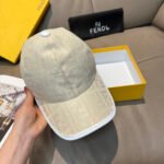 Fendi Baseball Cap - Double F Jacquard Best-Selling Canvas Leather - Image 6