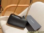 YSL Calypso Calfskin Chain Bag 26cm Elephant Grain 10A - Image 9