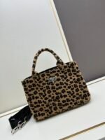 Prada 2480 Animal Print Spacious Everyday Shoulder Crossbody Bag