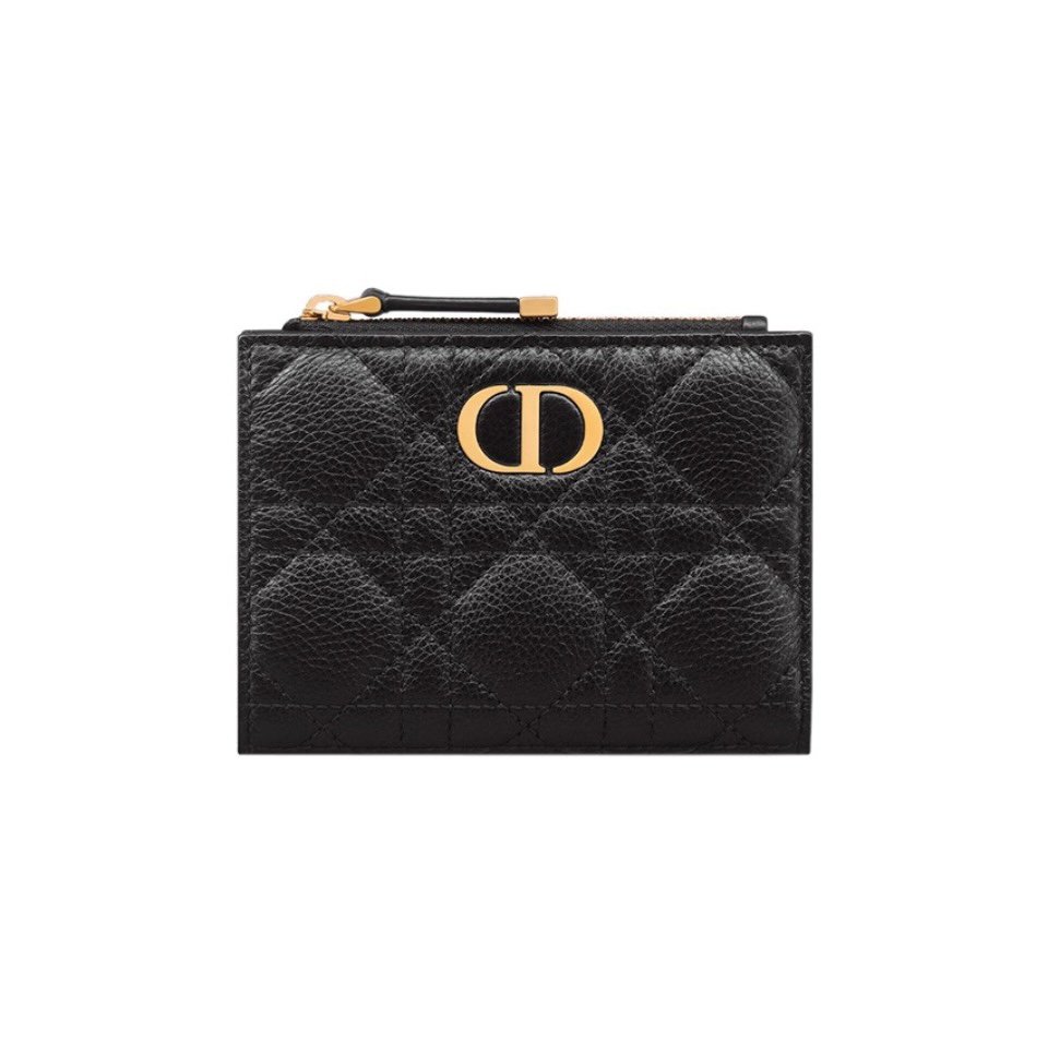 5BF8B93E-149B-E3C5-42DE-BA6544BFFEB3 Dior Caro CD Wallet - Image 1