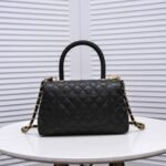 Chanel Stripe Gold Buckle Medium Shoulder Bag Handbag - Image 3