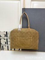 CHANEL 1S3273 Suede Calfskin Bowling Tote Bag - Image 12