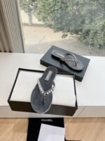 Chanel Clip Toe Slipper Sandals Shoes - Image 4