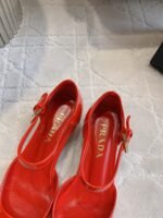 Prada Triangle Square Toe Chunky Heel Shoes Sandals Slipper Shoes - Image 6