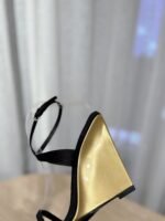 Saint Laurent YSL Thick Heeled Heels Sandals Slippers Shoes - Image 9